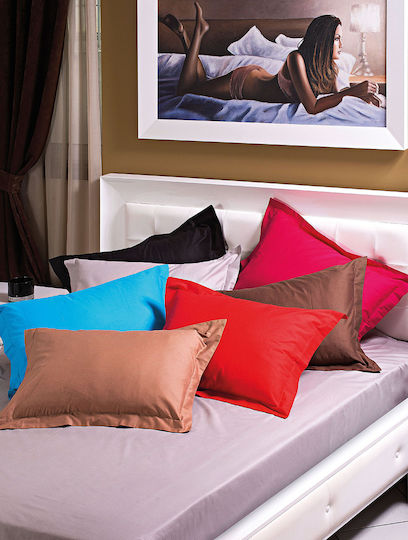 Beauty Home Art 1380 Σεντόνι Υπέρδιπλο με Λάστιχο 170x200+28εκ. Γαλάζιο