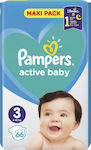 Pampers Active Baby Πάνες με Αυτοκόλλητο No. 3 για 6-10kg 66τμχ