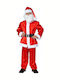 Weihnachtskostüm für Kinder Weihnachtsmann Satin Rot