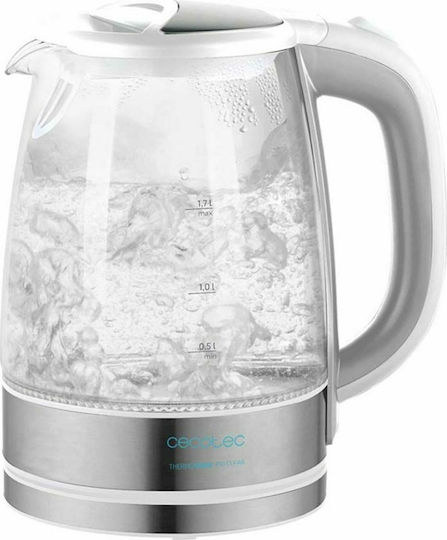 Cecotec ThermoSense 350 Clear Kettle 1.7lt 2200W Silver
