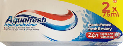 Aquafresh Fresh & Minty 2 x Toothpaste 2x75ml