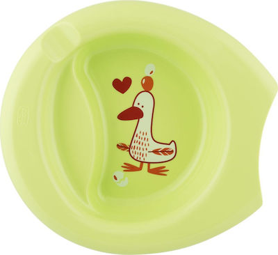 Chicco Baby Food Plate Plate Easy 6m+ made of Plastic Green 16001-40/green