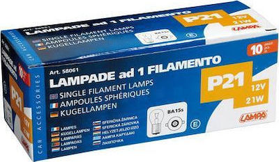 Lampa Lămpi Autoturismului Single Filament Lamp P21W-BA15S-1156 12V 21W 10buc