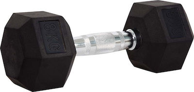 Amila Rubber Hexagon Dumbbell 1 x 9kg