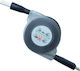 Creev Retractable USB 2.0 to micro USB Cable Μαύρο 0.9m (MU-200RL)