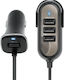 Forever Car Charger Black Total Intensity 5.8A with Ports: 4xUSB