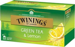 Twinings Verde Ceai 25 Pungi 40gr 1buc cu Aromă Lămâie