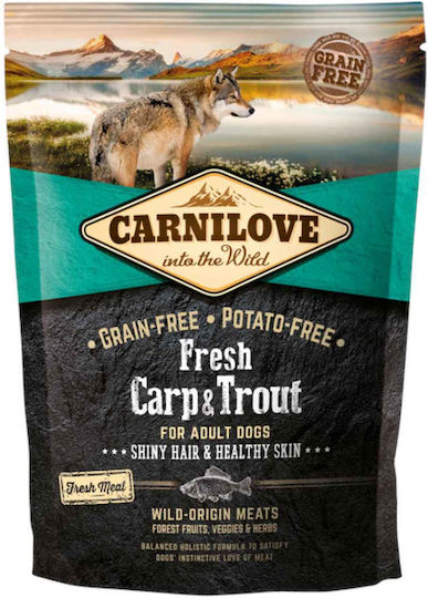 Carnilove Fresh Carp & Trout 1.5kg Dry Food Grain-Free for Adult Dogs with Salmon and Fish