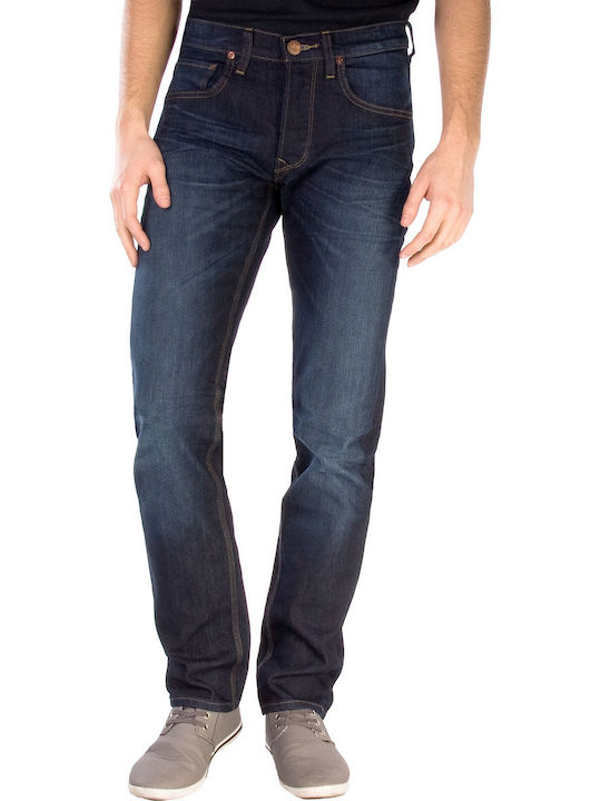 Daren Herren Jeanshose Elastisch mit Slim Gerade Passform Blau