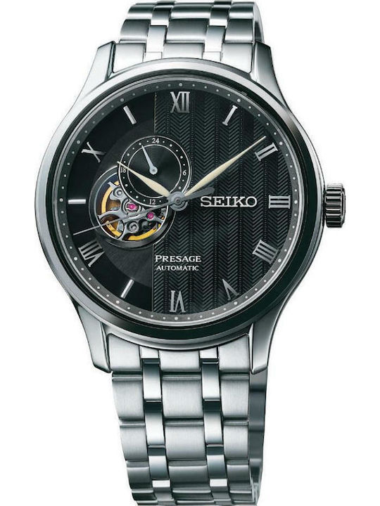 Seiko Presage Basic Line Ρολόι Αυτόματο με Μεταλλικό Μπρασελέ