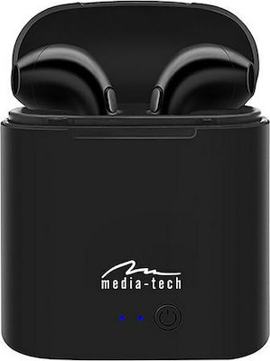 Media-Tech MT3589 Earbud Bluetooth Handsfree Ακουστικά με Θήκη Φόρτισης Μαύρα