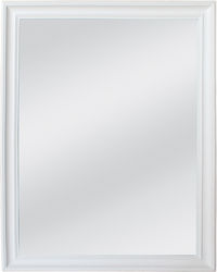 Liberta 59388 Καθρέπτης Τοίχου με Λευκό Ξύλινο Πλαίσιο 80x60cm