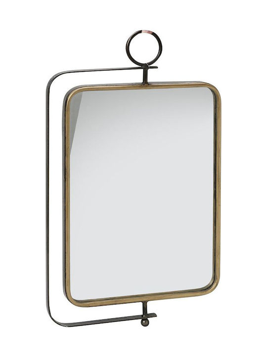 Espiel Wall Mirror with Gold Metallic Frame 60.5x35.8cm 1pcs