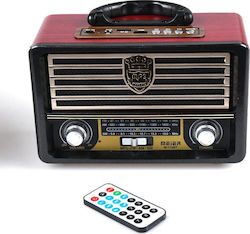 M113BT Retro Tabletop Radio Rechargeable with USB Brown