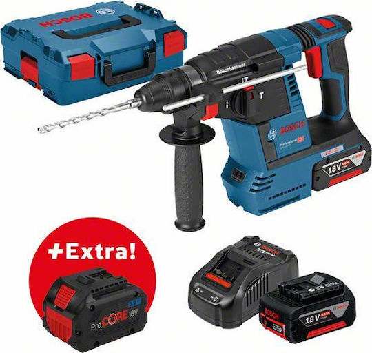 Bosch GBH 18V-26 F Professional Impact Demolition Hammer Battery Brushless 18V 2x5Ah with Chuck SDS Plus / Quick