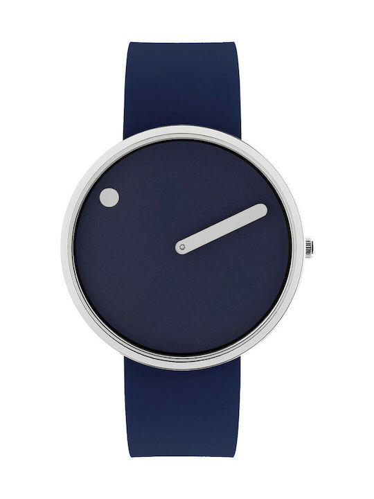 Picto Women's Watch with Blue Rubber Strap