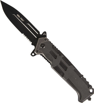 Mil-Tec Assault Knife Black with Blade made of Steel