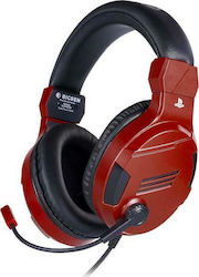 Bigben Interactive Interactive V3.0 Over Ear Gaming Headset με σύνδεση 3.5mm Κόκκινο