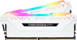 Corsair Vengeance RGB Pro White 32GB DDR4 RAM cu 2 module (2x16GB