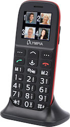 Olympia Bella Single SIM Mobile Phone with Big Buttons Black Red
