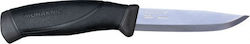 Morakniv Companion Knife Black with Blade made of Stainless Steel in Sheath