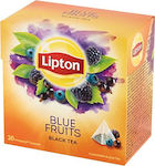 Lipton Negru Ceai 20 Pungi 36gr 1buc cu Aromă Fructe albastre