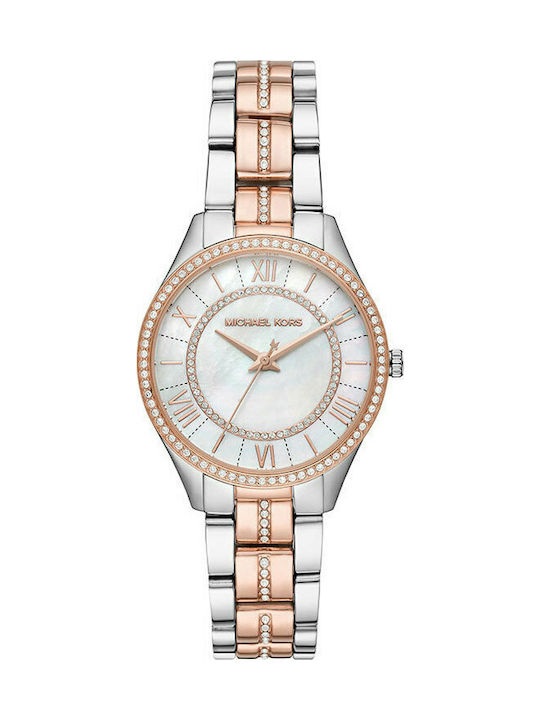 Michael Kors Lauryn Watch with Pink Gold Metal Bracelet