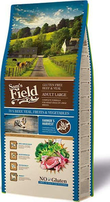 Sam's Field Adult Large 13kg Trockenfutter ohne Gluten für erwachsene Hunde großer Rassen mit Rindfleisch und Kalb