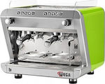 Wega IO Comp EVD PR Pantone 376 Επαγγελματική Μηχανή Espresso με 2 Group Π56xΒ52.5xΥ51.1cm