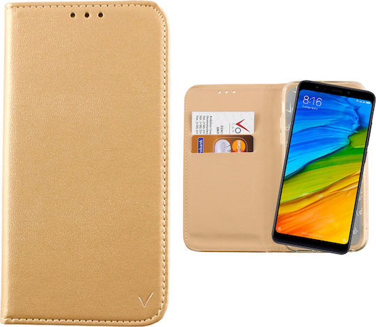 Volte-Tel Pocket Magnet Book Piele artificială Auriu (Redmi 5 Plus)