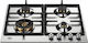 Bertazzoni Natural Gas Cooktop Autonomous Inox 60.2x52.2εκ. Silver