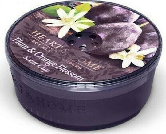 Heart & Home Lumânare Aromatică Borcan Cu Miros De Prună Și Flori De Portocal 38gr