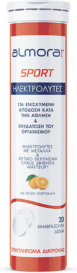 almora SPORT - Electrolytes for Enhanced Athletic Performance & Hydration - Orange - 20 Effervescent Tablets