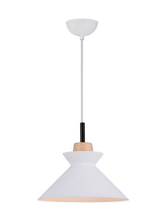 Zambelis Lights Pendant Light Single-Light Bell for Socket E27 White