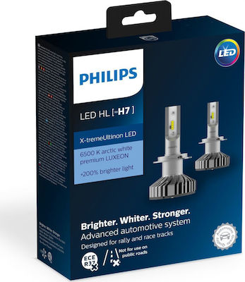 Philips Λάμπες Αυτοκινήτου X-tremeUltinon LED H7 LED 6500K Ψυχρό Λευκό 12V 25W