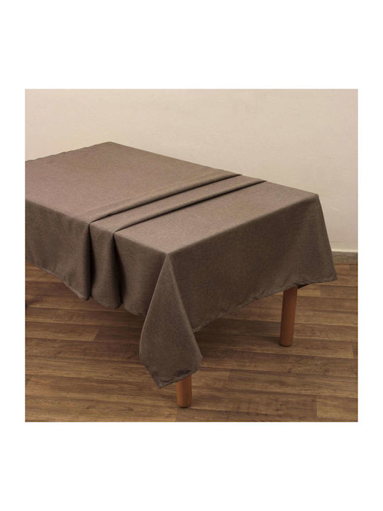 Viopros Ίζι Polyester Tablecloth Half Panama Σοκολά 145x240cm