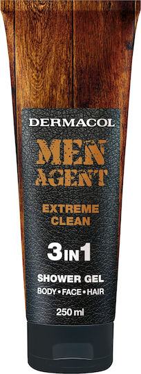 Dermacol Men Agent Extreme Clean Shower Gel Αφρόλουτρο σε Gel για Άνδρες Ενυδατικό 250ml