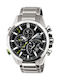 Casio Edifice Часовник Хронограф Автоматичен с сребърен Метална верижка