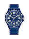 Q&Q Watch Battery with Blue Rubber Strap VS16J009Y