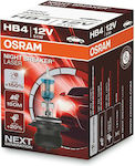 Osram Λάμπα Αυτοκινήτου Night Breaker Laser +150% HB4-9006 Αλογόνου 12V 51W 1τμχ