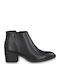 Tamaris Leather Women's Cowboy Boots with Medium Heel Black 1-25314-21-001