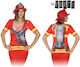 8263 Woman Firefighter Carnival Accessory Red