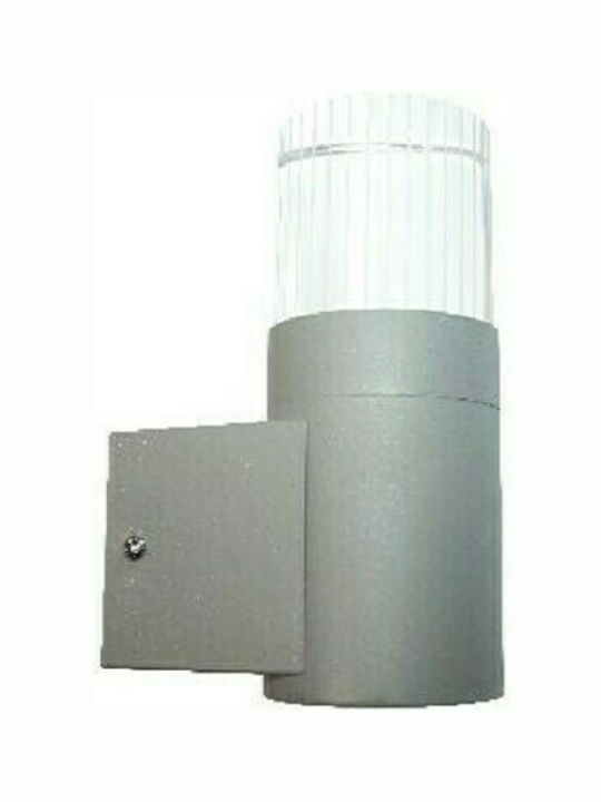 Aca Waterproof Wall-Mounted Outdoor Ceiling Light IP44 with Integrated LED Gray