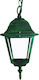 Aca Outdoor Hanging Ceiling Light E27 in Green Color HI6045V