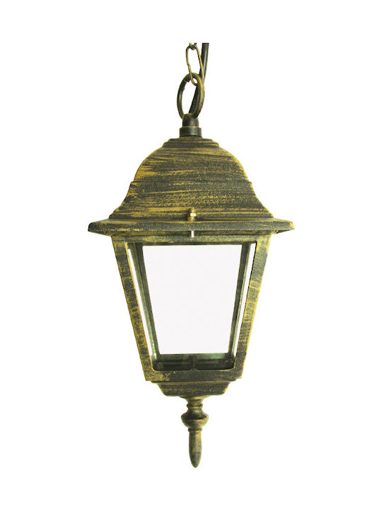 Aca Outdoor Hanging Ceiling Light E27 in Gold Color HI6045GB