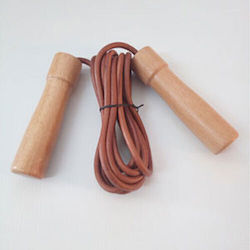 Viking Leather Jump Rope with Ball Bearings Brown IR-97120