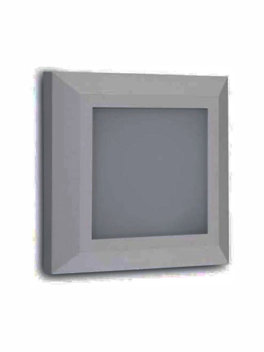 Eurolamp Waterproof Wall-Mounted Outdoor Ceiling Light IP65 with Integrated LED Gray