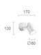 Viokef Paros Wall-Mounted Outdoor Spot Light GU10 IP55 60εκ.