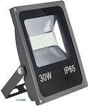 Adeleq Waterproof LED Floodlight 30W Cold White 6400K IP65
