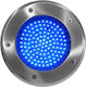 Adeleq Φωτιστικό Προβολάκι LED Εξωτερικού Χώρου 2W με Μπλε Φως IP65 Ασημί